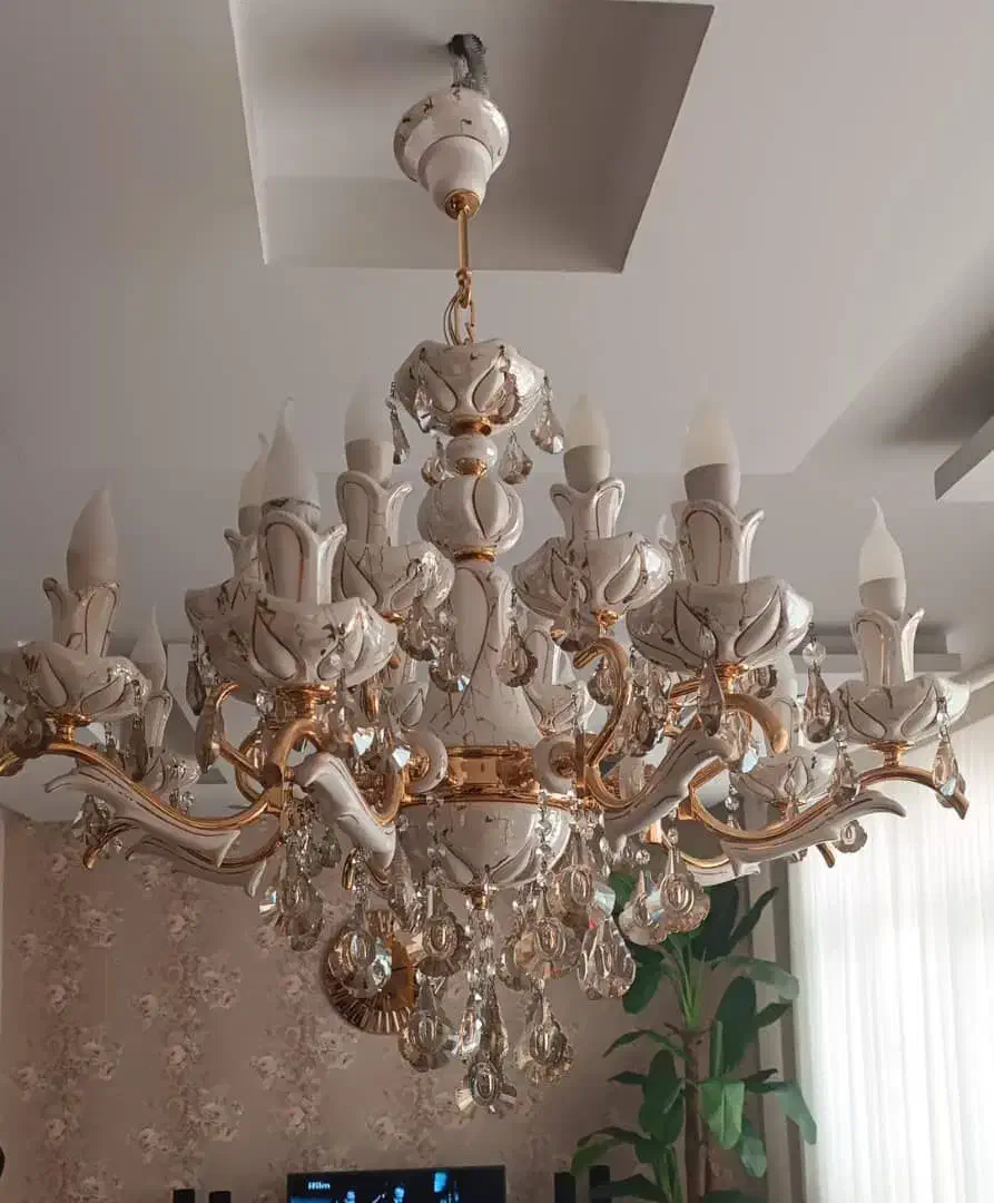 لوستر سرامیکی ۸ شاخه|لوستر و چراغ آویز|ری, دولتآباد|دیوار