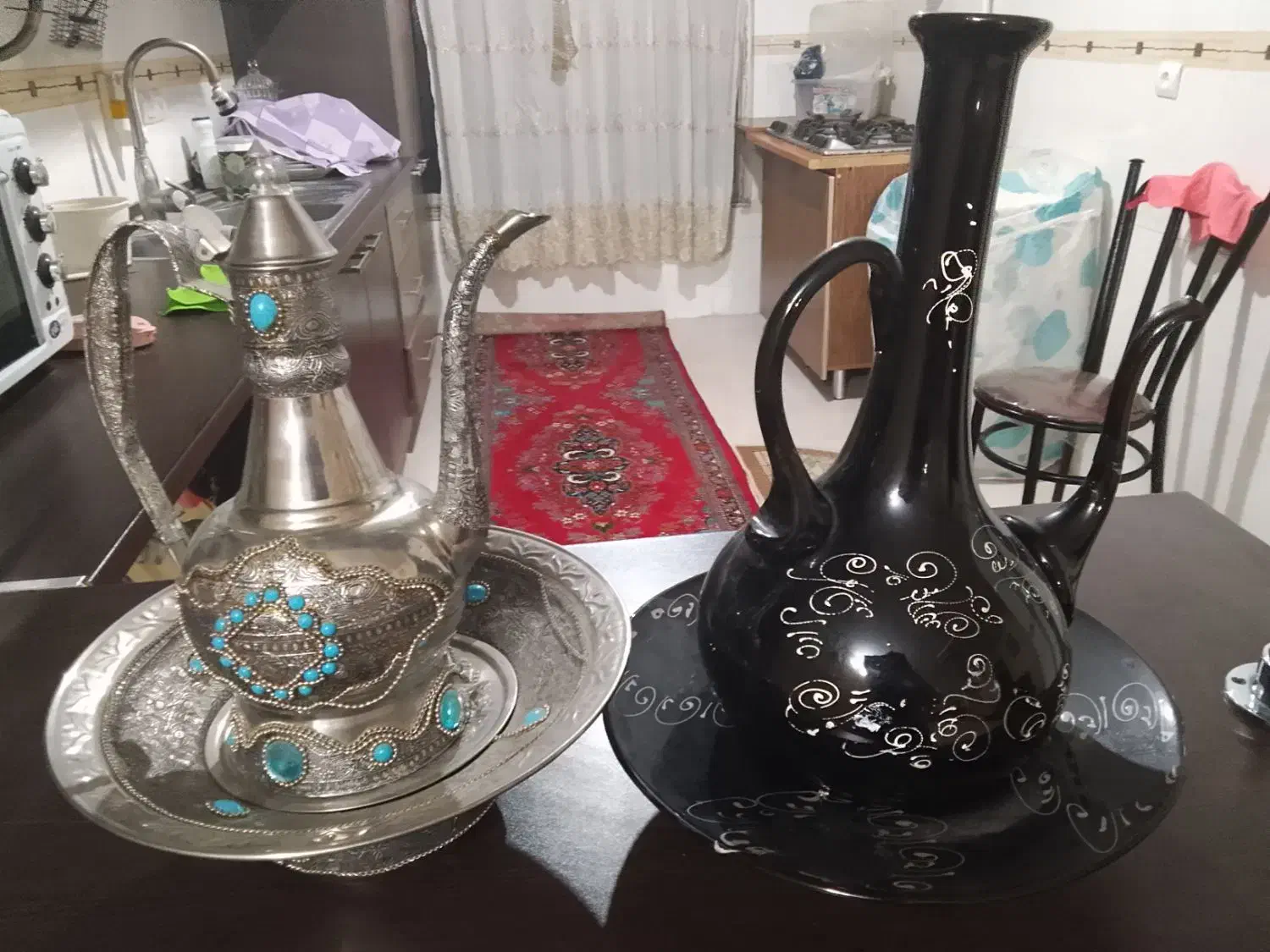 دو دست آفتابه لگن قدیمی|صنایع دستی و سایر لوازم تزئینی|قزوین, |دیوار