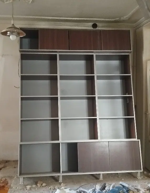 قفسه|کتابخانه، شلف، قفسه‌های دیواری|خرم‌آباد, |دیوار