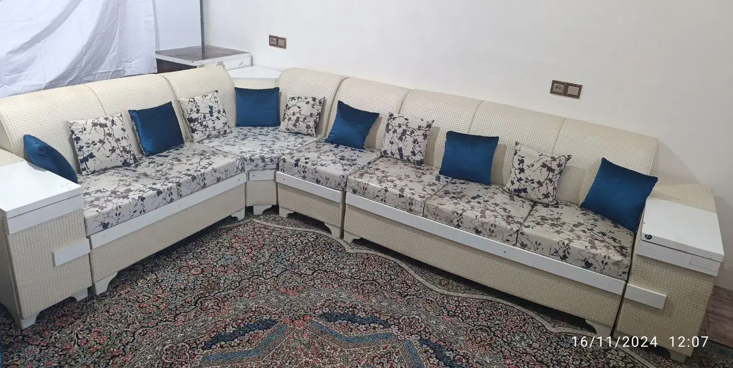 مبل۷نفره ال|مبلمان خانگی و میز عسلی|بم, |دیوار