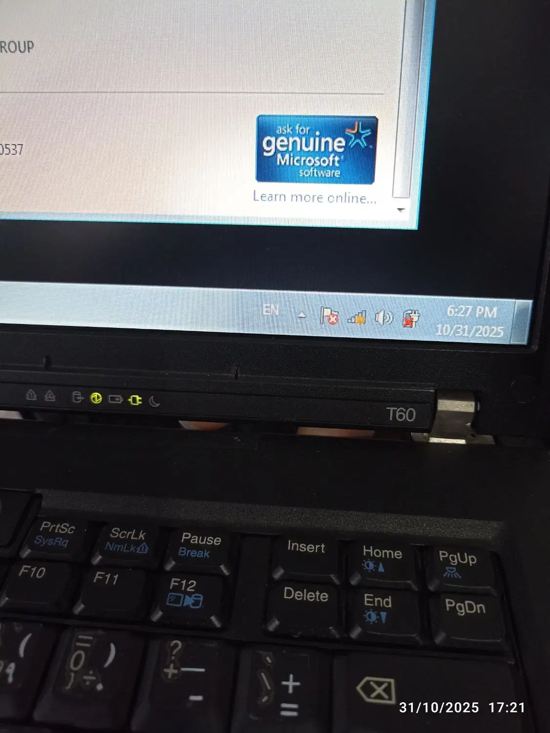 لپتاب لنوو thinkpad t60|رایانه همراه|پرند, فاز ۴|دیوار