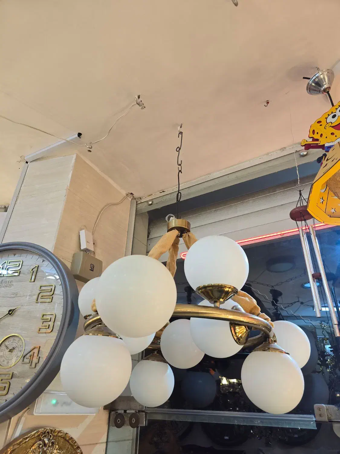 لوستر  مولکولی سرپیچ بزرگ با نوردهی عالی|لوستر و چراغ آویز|خوی, |دیوار