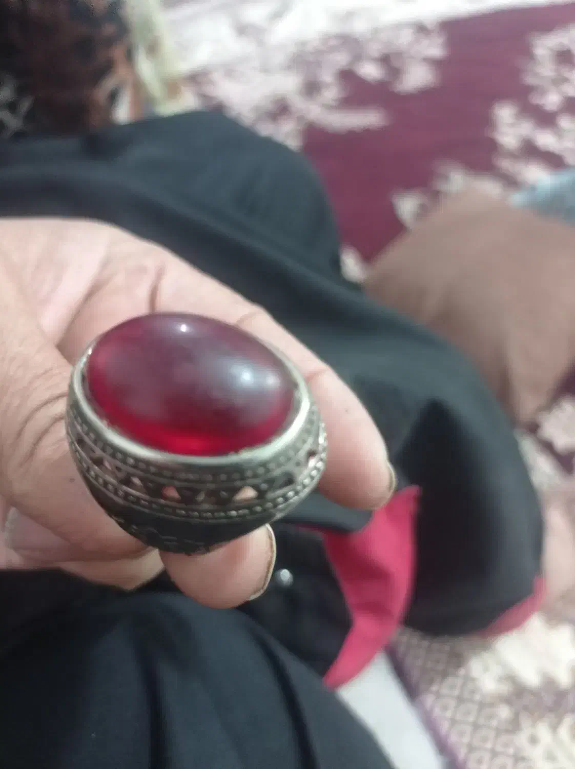 انگشتر نگین سرخ|جواهرات|بوئین زهرا, |دیوار