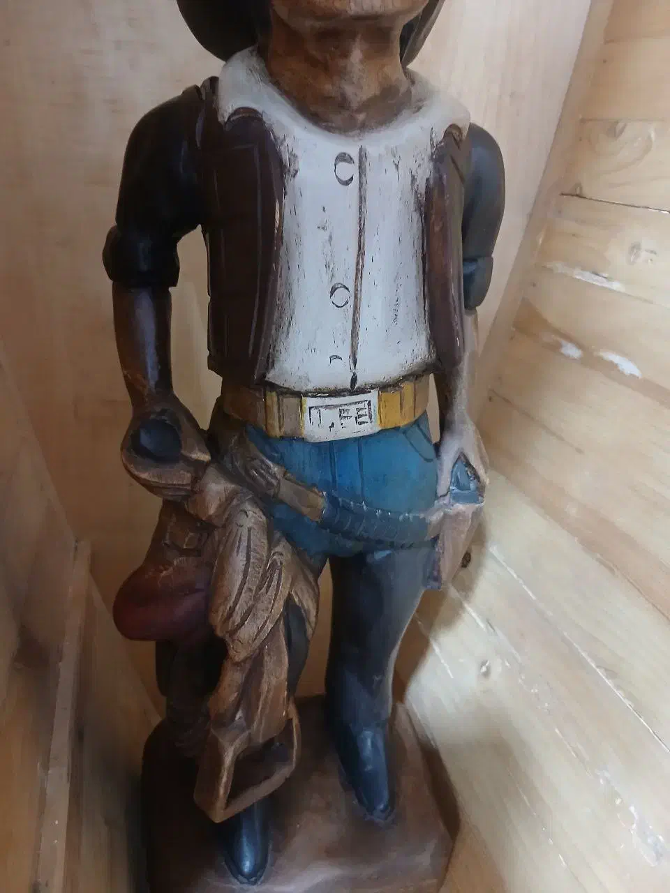 مجسمه چوبی کابوی کلاسیک روح تگزاس|مجسمه، تندیس، ماکت|تهران, نعمتآباد|دیوار