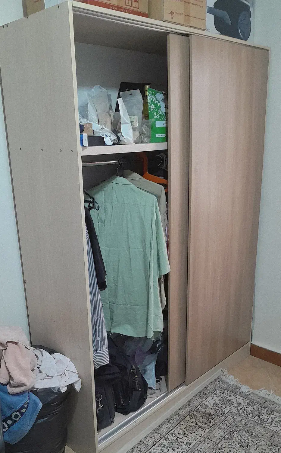 کمد لباس با رگال و یک طبقه جای لباسی نوی نو|جاکفشی، کمد، دراور|تهران, مجیدآباد|دیوار