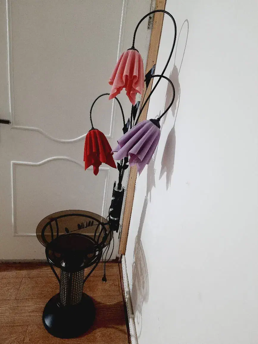 آباژور سه چراغ مدل لاله|چراغ خواب و آباژور|خوی, |دیوار