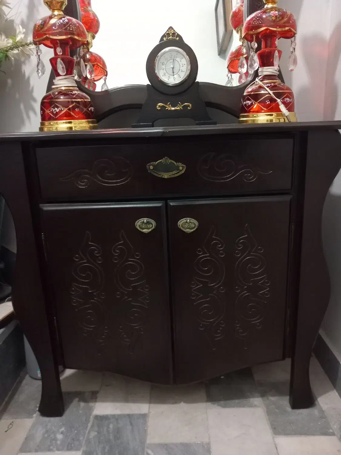 آئینه و شمعدان و کنسول|بوفه، ویترین، کنسول|اسدآباد, |دیوار