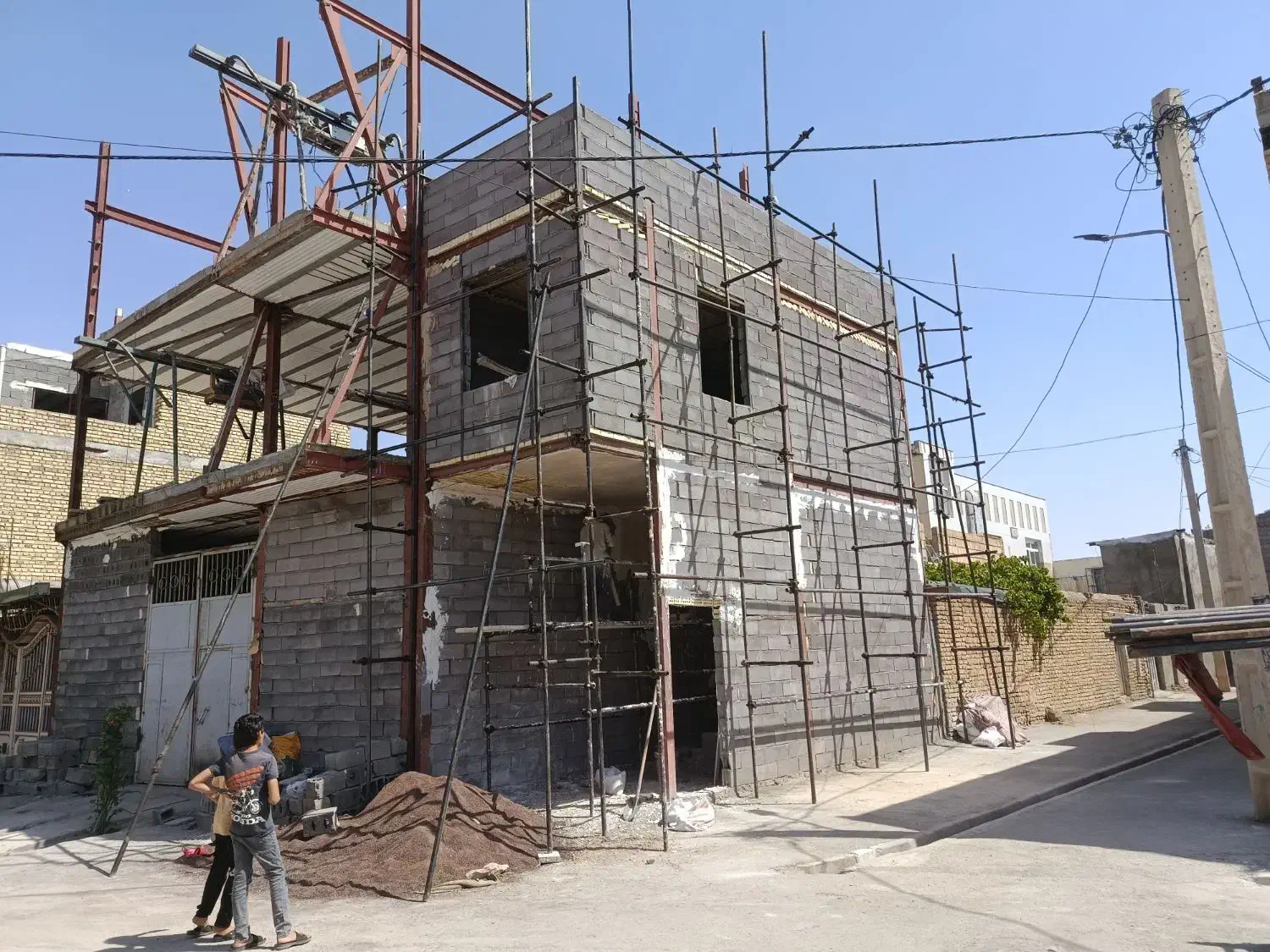 داربست فلزی.اجاره چرخ.تخته.حسینی|خدمات پیشه و مهارت|همدان, |دیوار