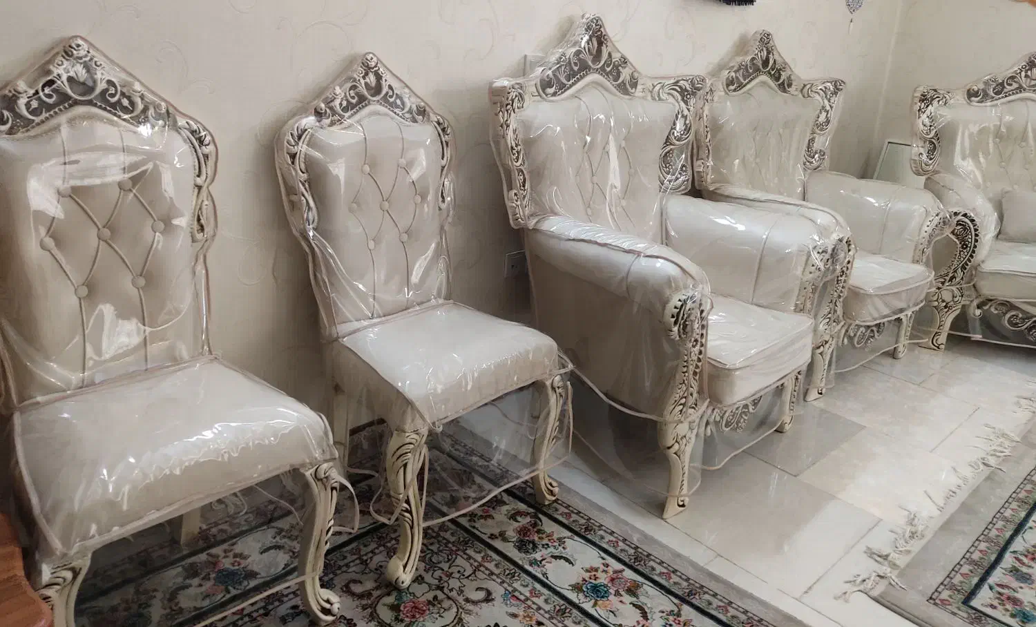 مبلمان استیل سلطنتی9نفره نو نو  خوشنشیمن|مبلمان خانگی و میز عسلی|تهران, آهنگ|دیوار
