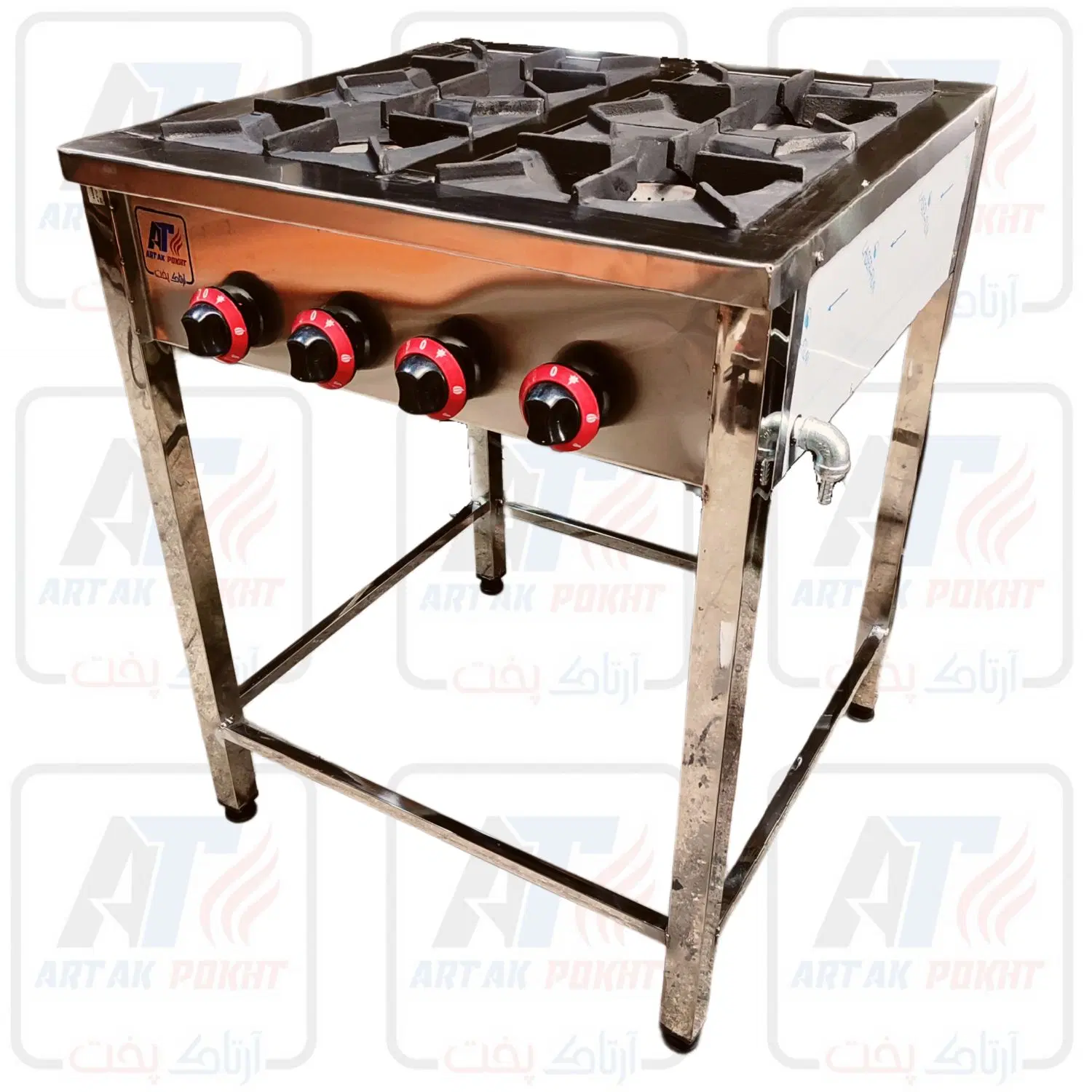 اجاق گاز صنعتی پایه دار استیل 3و4 شعله مربعی خطی|کافیشاپ و رستوران|مشهد, شیرحصار|دیوار