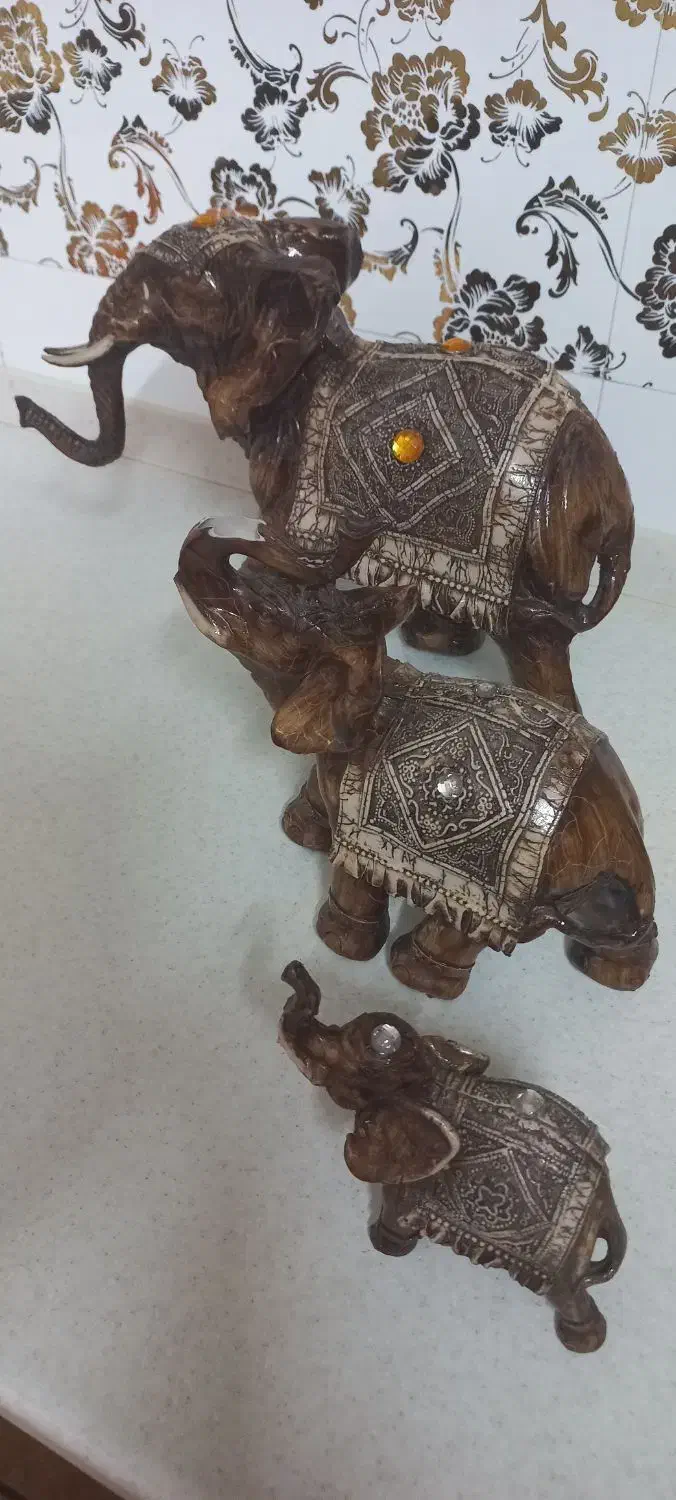 مجسمه فیل ثروت و اسب و عروسک|مجسمه، تندیس، ماکت|خمینیشهر, |دیوار