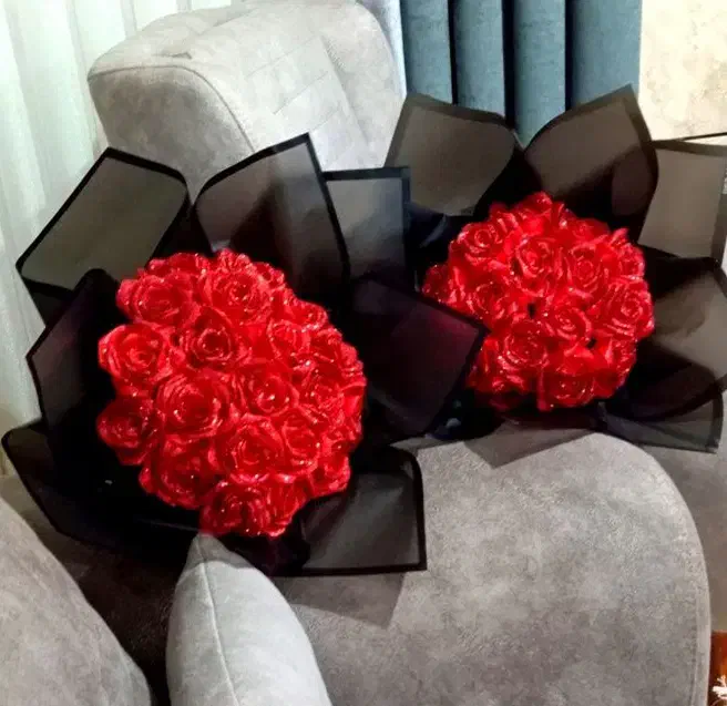 دسته گل و باکس گل ربانی|گل مصنوعی|کرمان, |دیوار