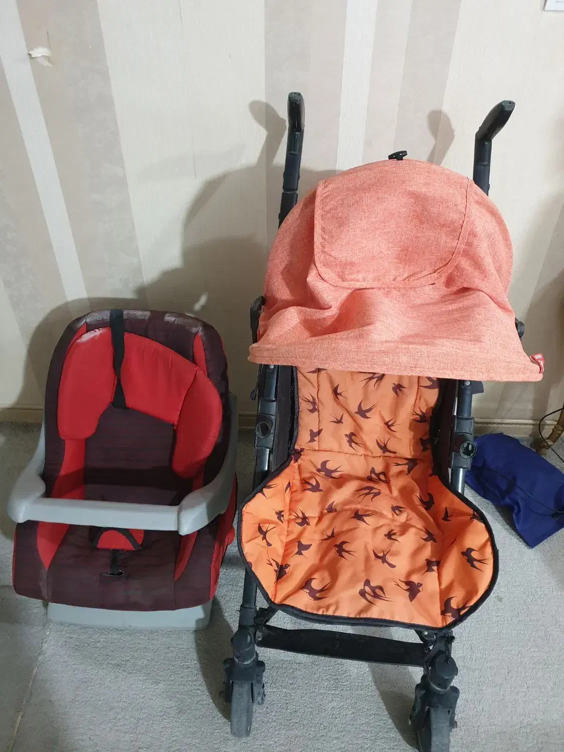 کالسکه عصایی و صندلی ماشین بچه|کالسکه و لوازم جانبی|چمران, |دیوار