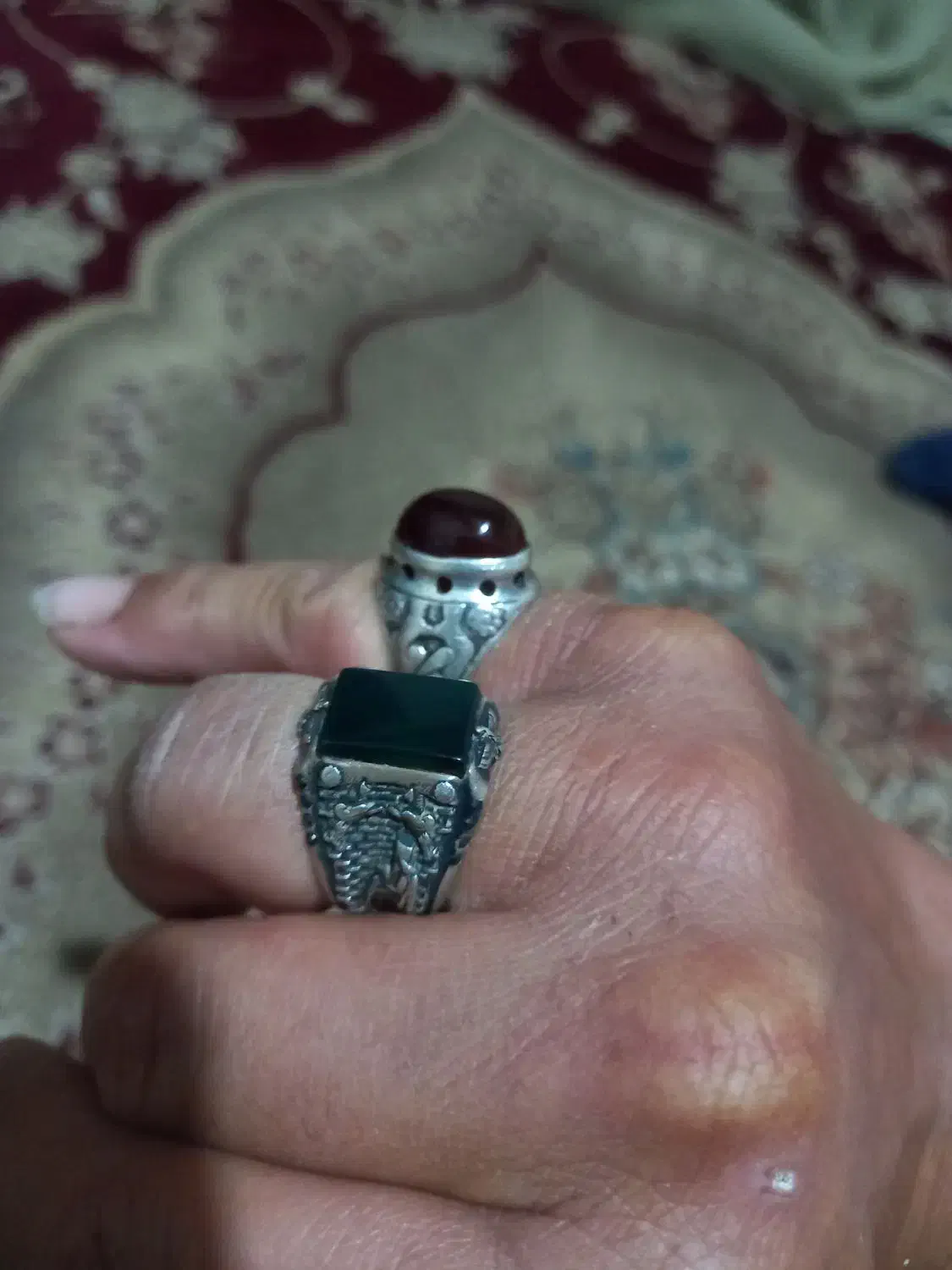 انگشتر نقره یاقوت|کلکسیون اشیاء عتیقه|مرودشت, دولت آباد|دیوار