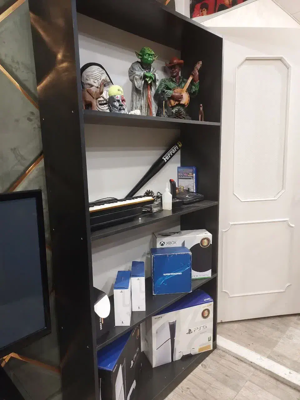 قفسه فلزی و ام دی اف|کتابخانه، شلف، قفسههای دیواری|قم, زنبیل آباد|دیوار