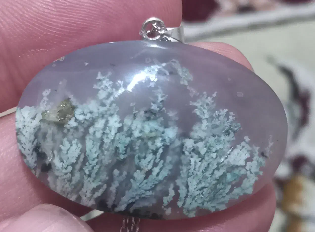 گردن آویز عقیق شجر بهاری طبیعی|جواهرات|قم, آزادگان|دیوار