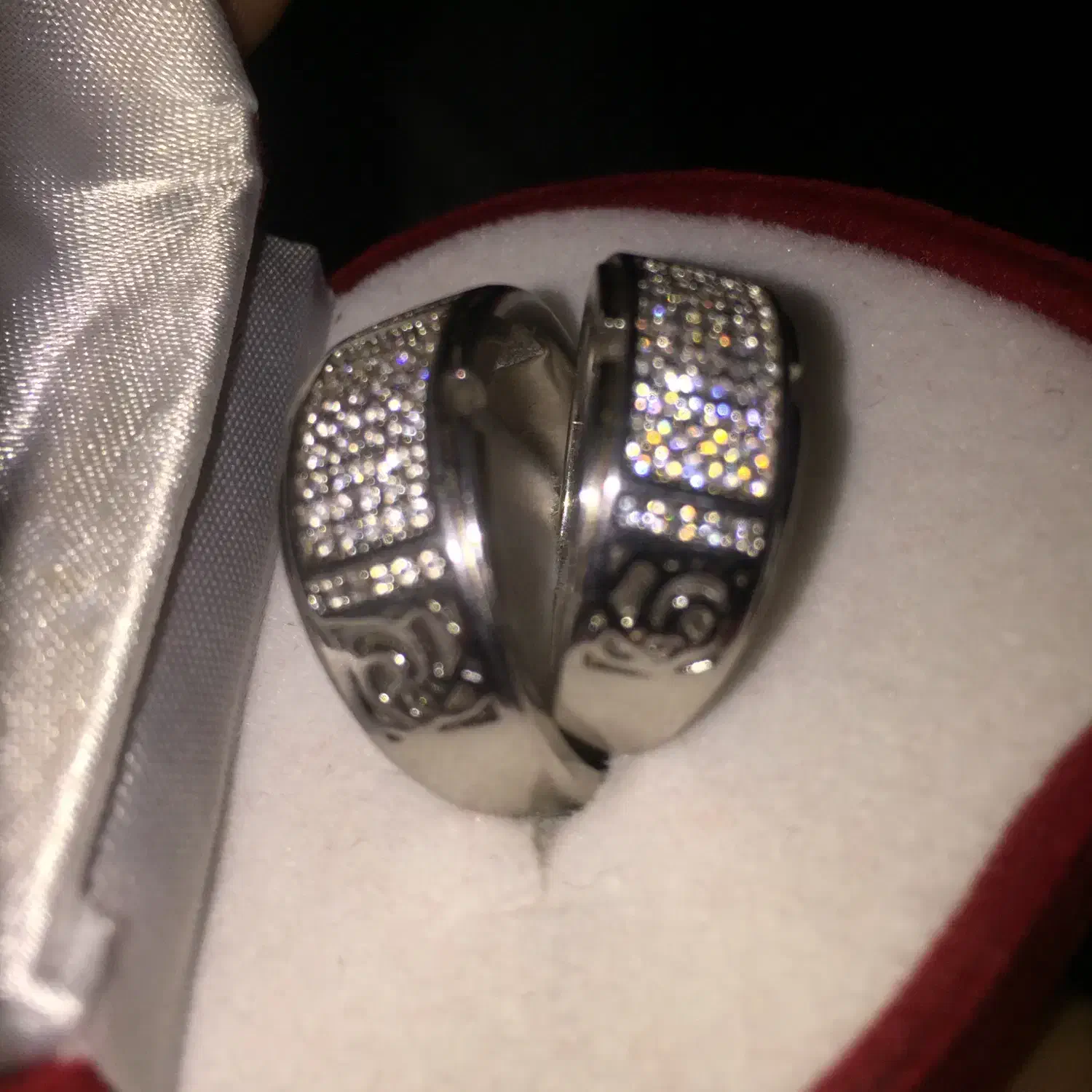 حلقه ست نقره با آبکاری طلا سفید طرح جواهر عیار ۹۲۵|جواهرات|تهران, تجریش|دیوار