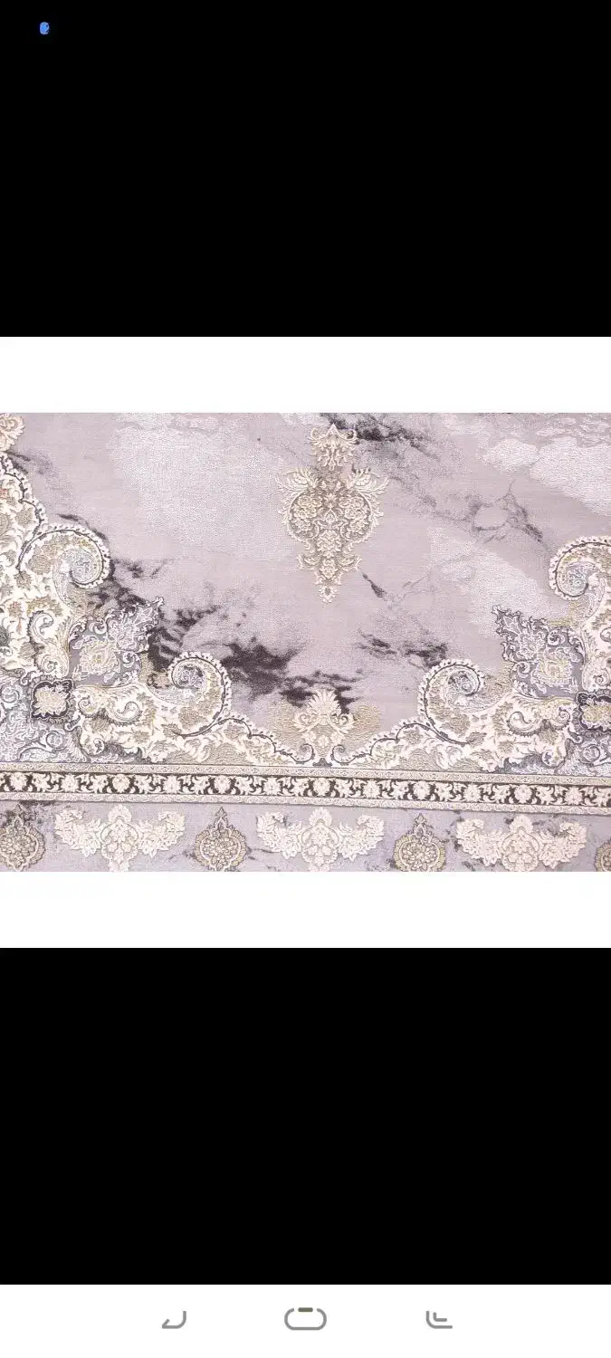 فرش ماشینی زمرد مشهد زمینه سنگ مرمر نقرهای|فرش|سریش آباد, |دیوار