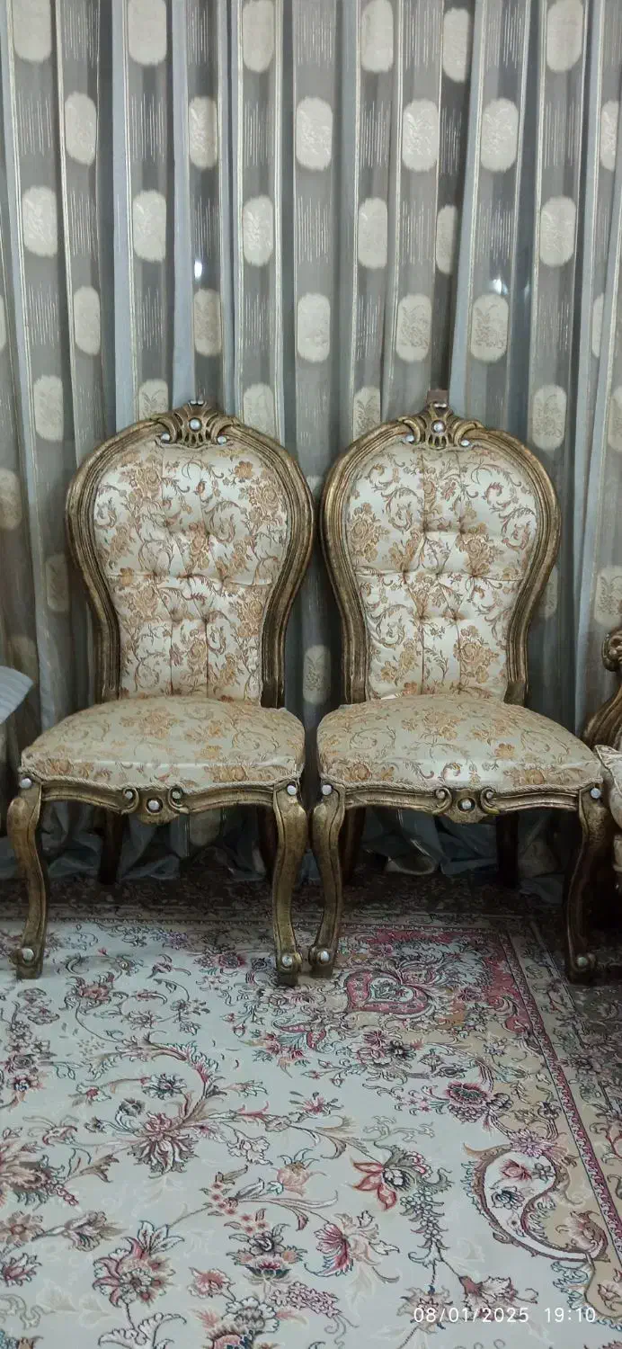 مبلمان ۹نفره سلطنتی|مبلمان خانگی و میز عسلی|خمینیشهر, |دیوار