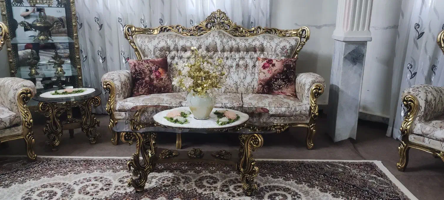 مبل استیل و سلطنتی چوب راش|مبلمان خانگی و میز عسلی|گلستان (تهران), |دیوار