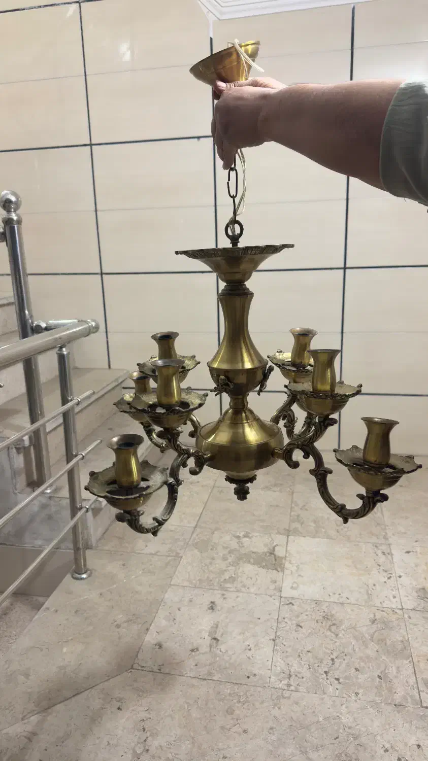 لوستر ۸ شاخه|لوستر و چراغ آویز|سمنان, |دیوار