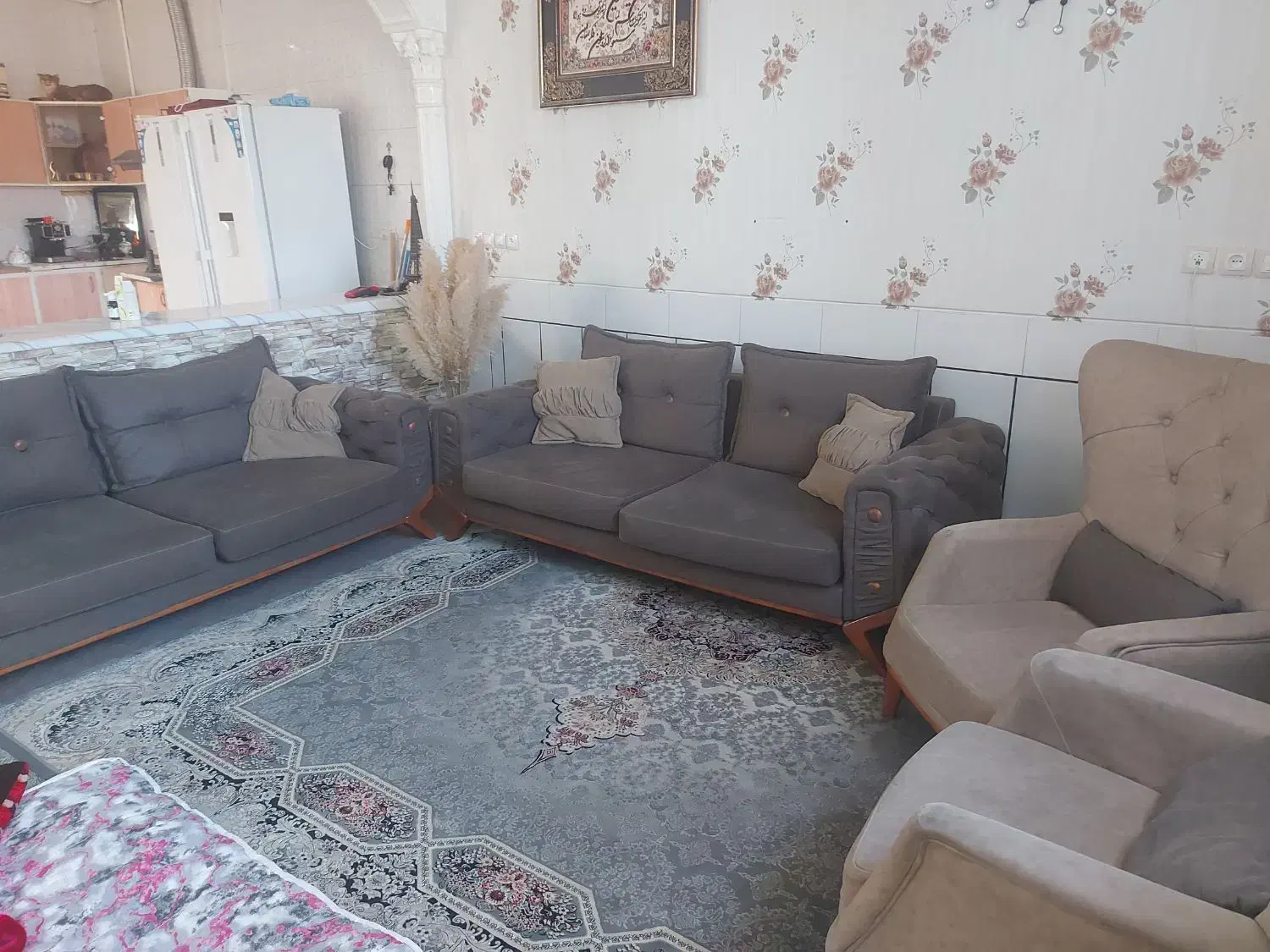 مبل راحتی 7نفره مبل تهران پارچه ترکیه|مبلمان خانگی و میز عسلی|لنجان, |دیوار