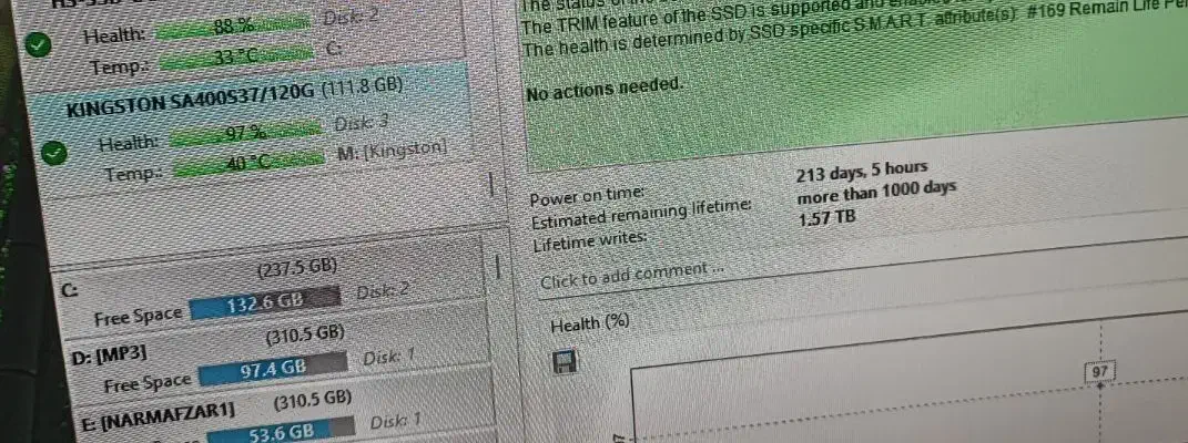 ssd 128 kingston|قطعات و لوازم جانبی رایانه|نجف‌آباد, ریاضی|دیوار