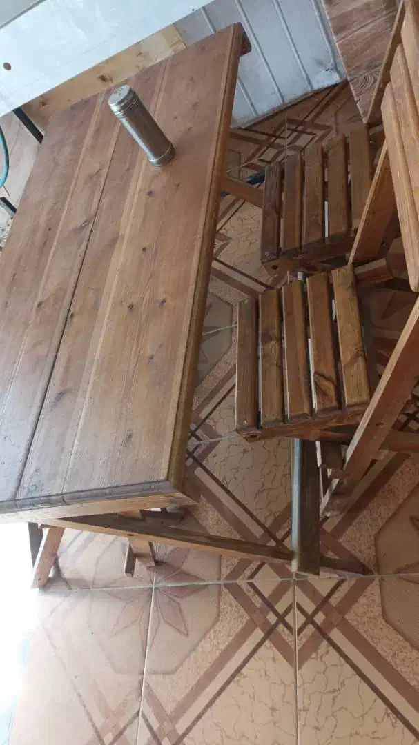 میز و صندلی چوبی|میز و صندلی غذاخوری|قشم, |دیوار