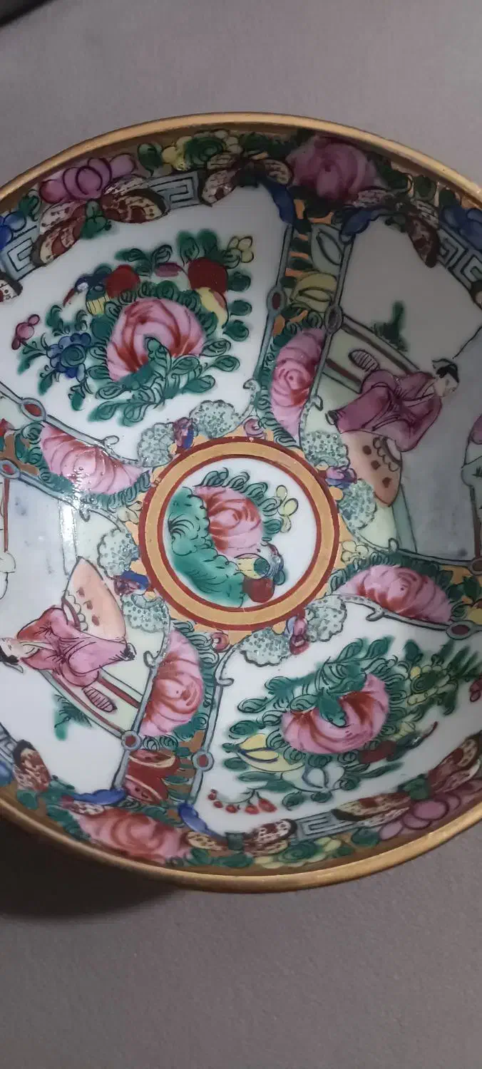 کاسه چینی نقاشی دست چین قدیم|کلکسیون اشیاء عتیقه|تهران, فردوسی|دیوار