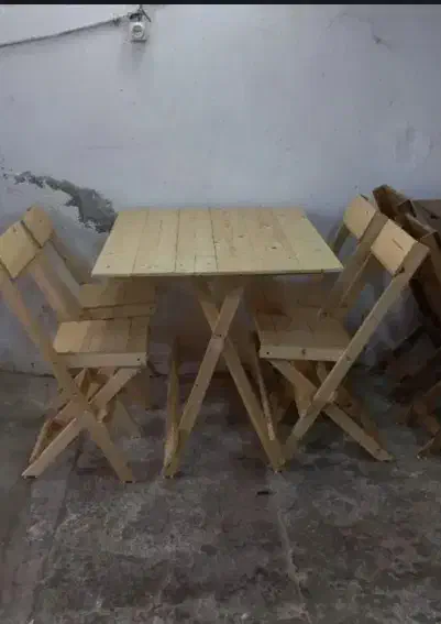 میز صندلی تاشو نو|صندلی و نیمکت|چاف و چمخاله, |دیوار