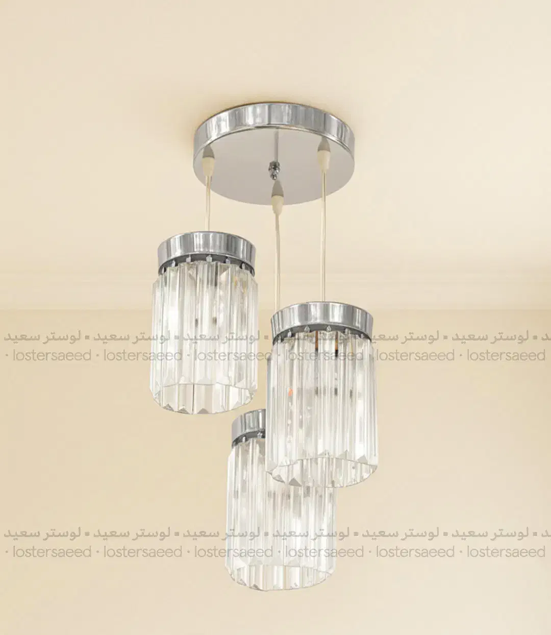 لوستر مدرن اویز کریستالی آشپزخانه اتاق طرح سما|لوستر و چراغ آویز|تبریز, |دیوار