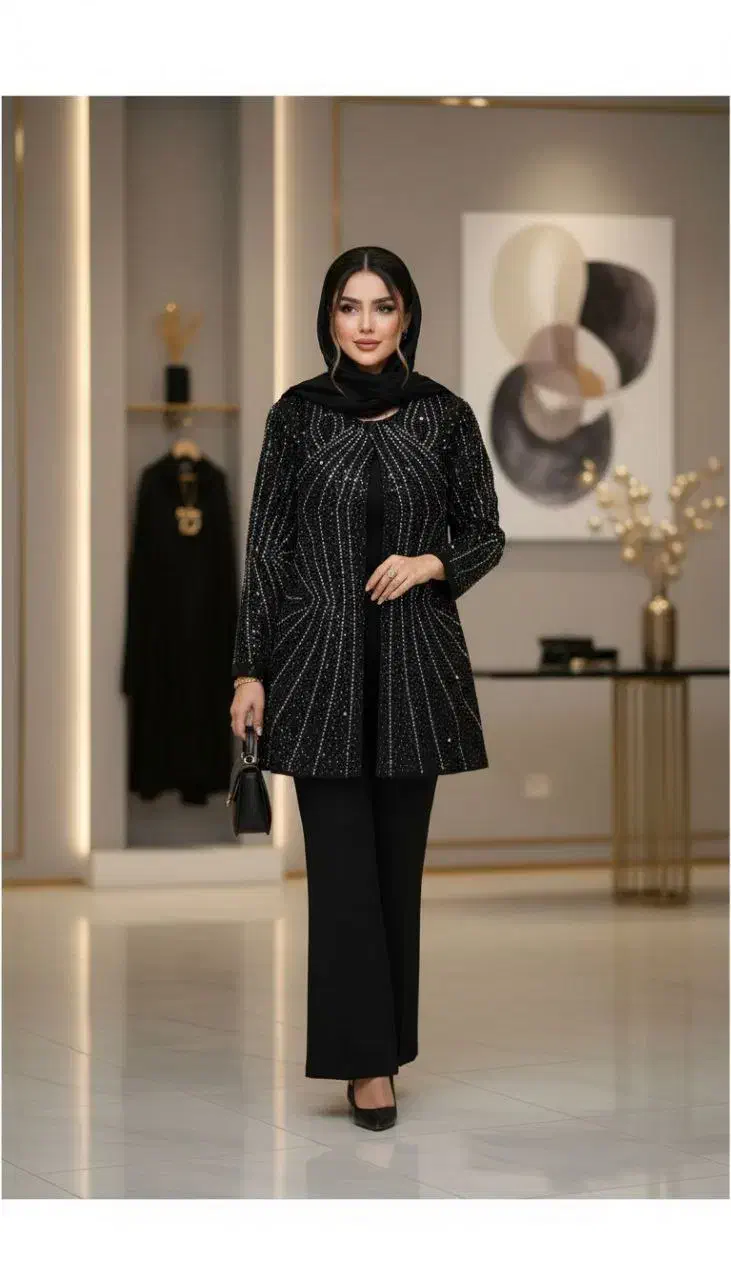 مانتو نگین کاری شده دخترانه|کفش و لباس بچه|یزد, |دیوار