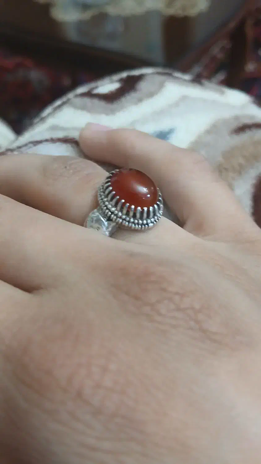 انگشتر نقره سنگ عقیق خراسان|جواهرات|تبریز, |دیوار