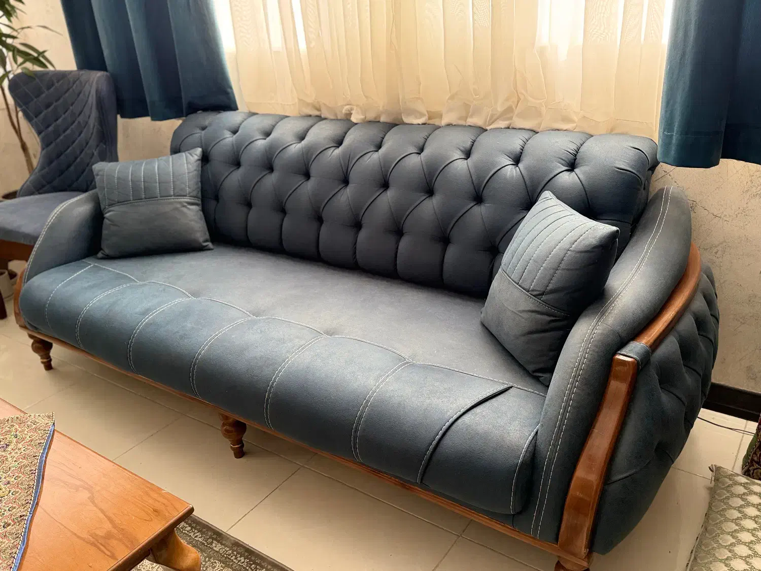 ست مبل ۸ نفره تخت شو ترک،میز تلوزیون،۴صندلی|مبلمان خانگی و میز عسلی|کرمان, |دیوار