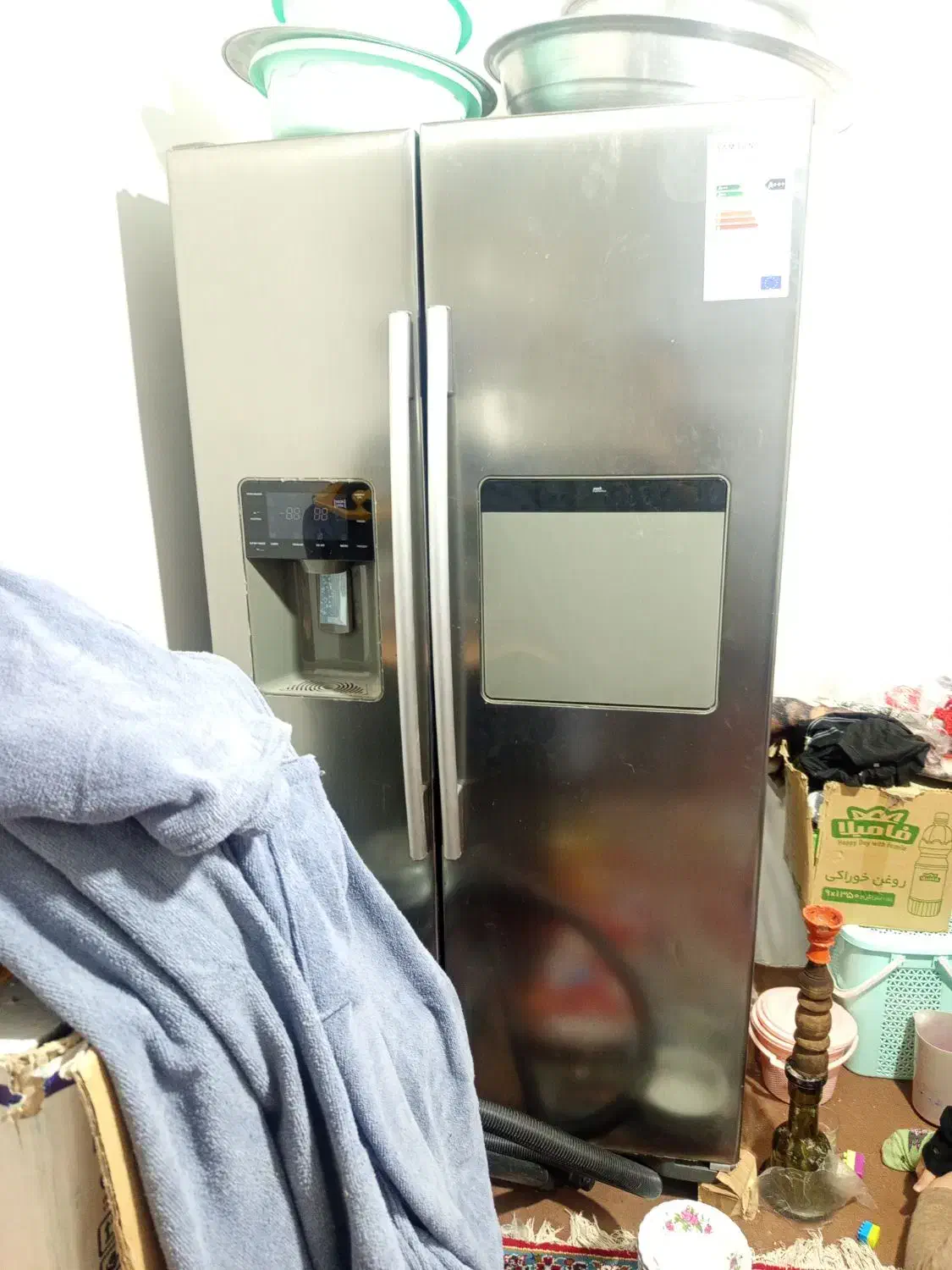 یخچال ساید بای ساید|یخچال و فریزر|آشخانه, |دیوار