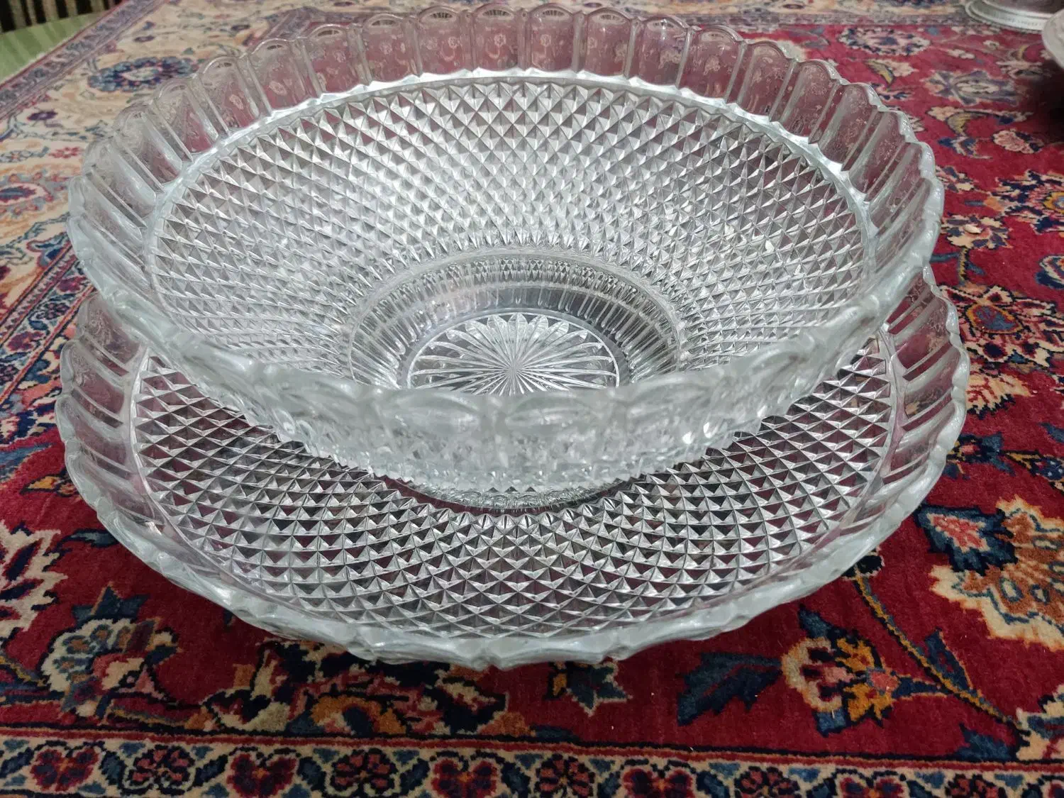 بزرگترین کاسه قدح امریکایی دونه اناری|کلکسیون اشیاء عتیقه|تهران, پونک|دیوار