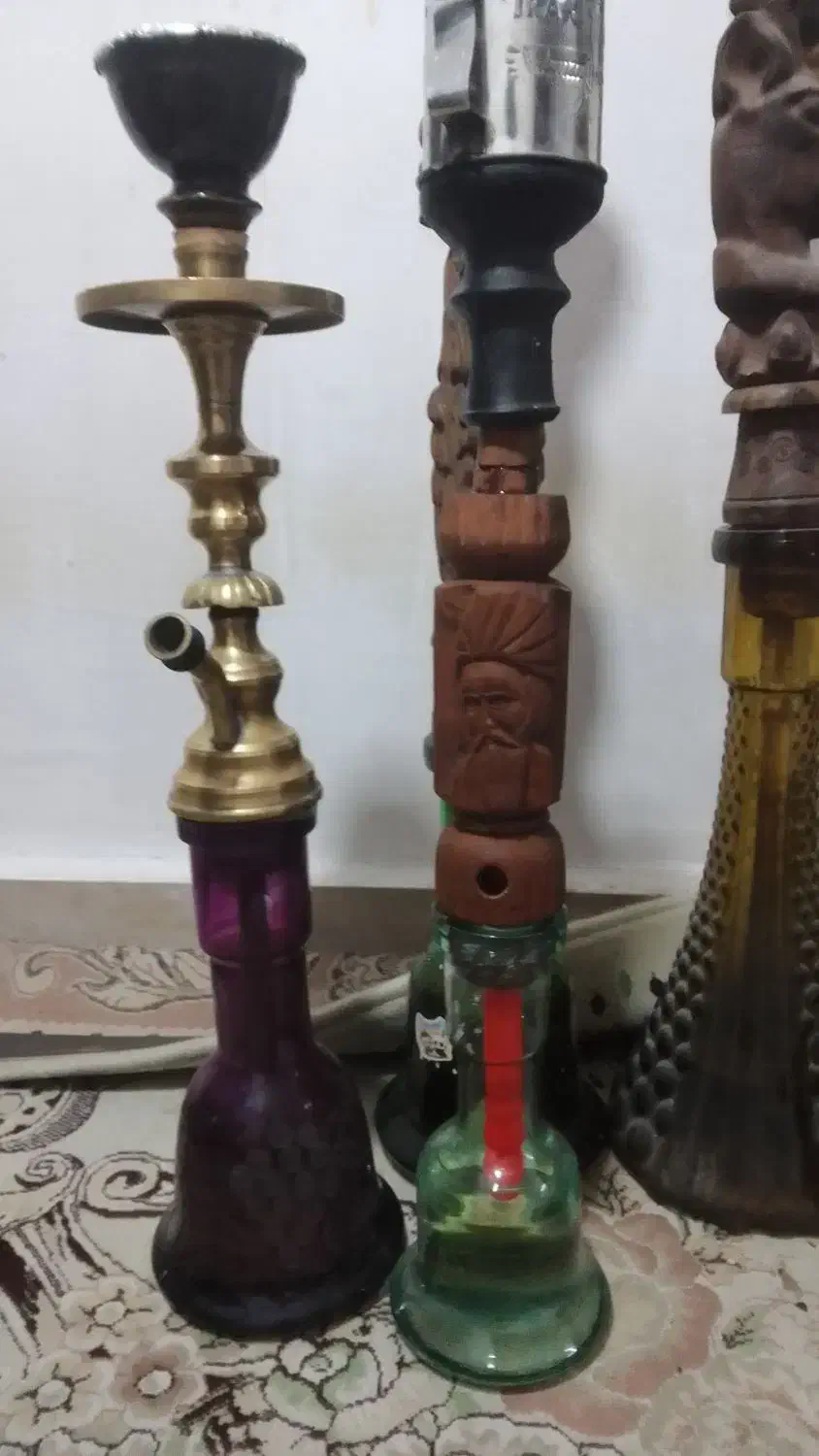 معاوضه با کبوتر قلیان برنجی و چوب|کلکسیون و سرگرمی|بومهن, |دیوار