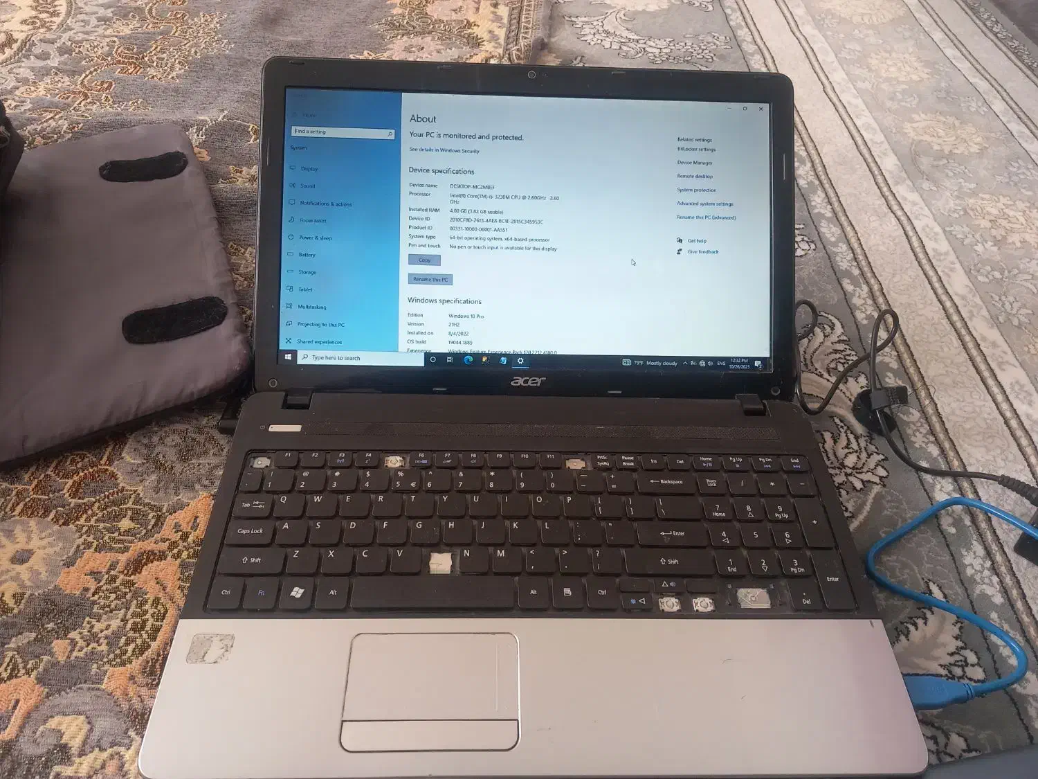 لپ تاپ ایسر بالارد اکسترنال و کیف ها|رایانه همراه|کرمانشاه, |دیوار