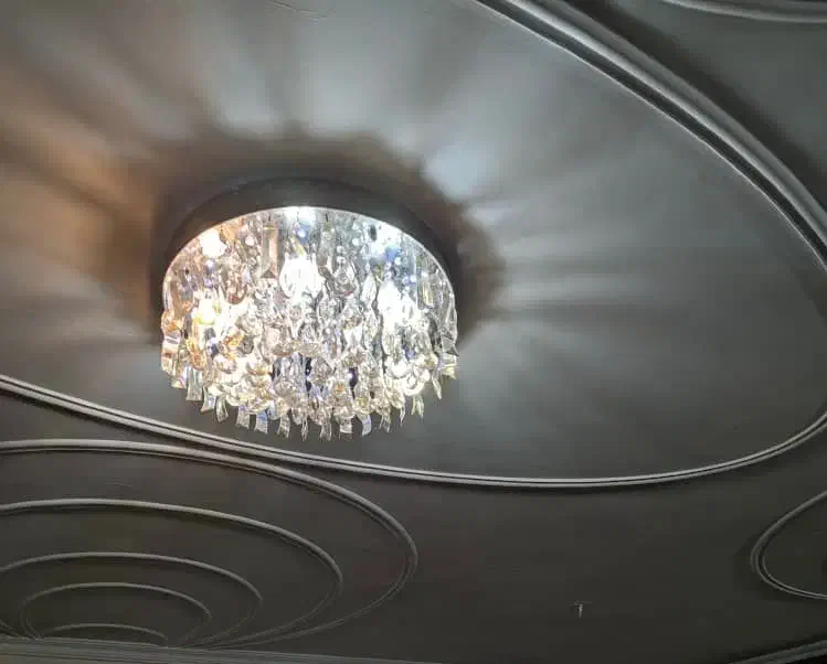 لوستر کریستالی ۹شاخه|لوستر و چراغ آویز|همدان, |دیوار