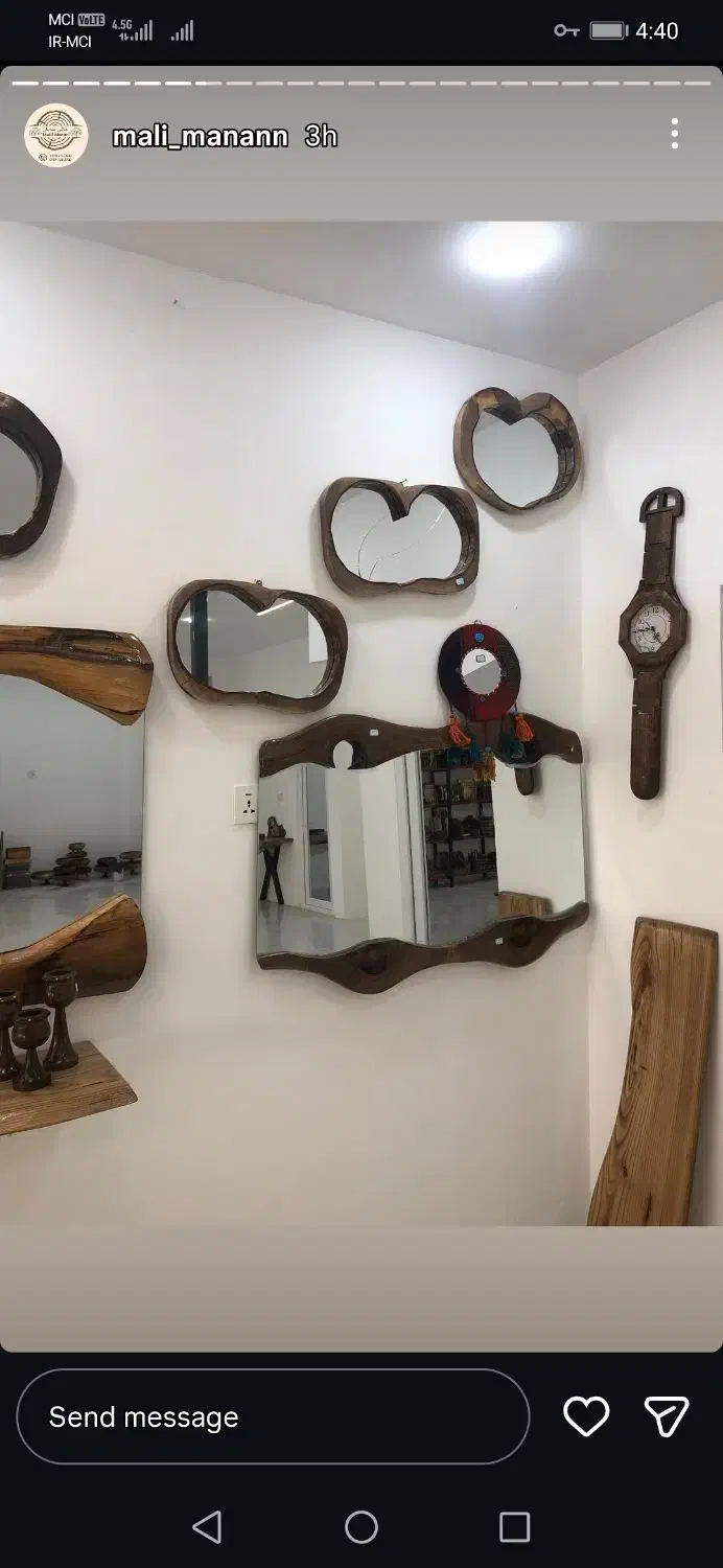 ست عسلی و آینه چوب های گردو و کلاسیک|مبلمان خانگی و میز عسلی|سنندج, |دیوار