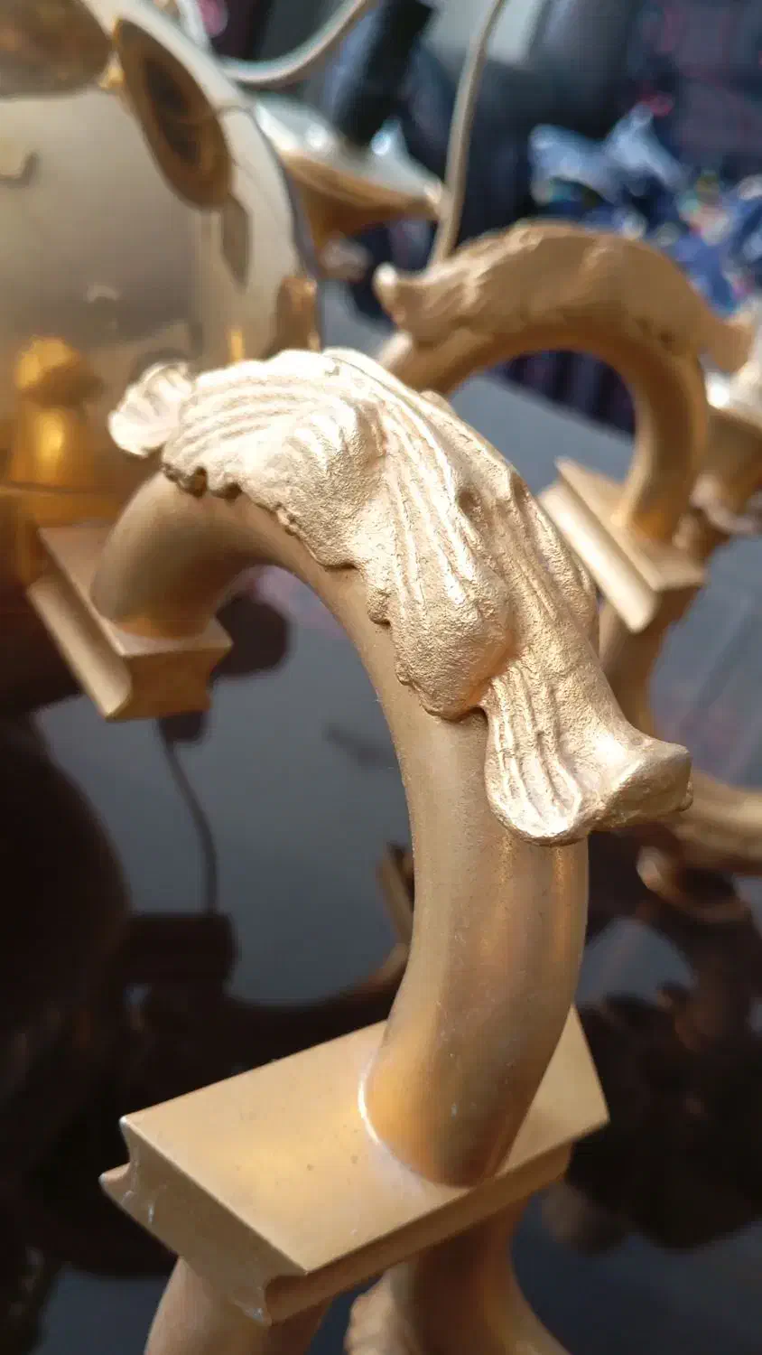 لوستر ۱۰ شاخه ی طلایی|لوستر و چراغ آویز|قزوین, |دیوار