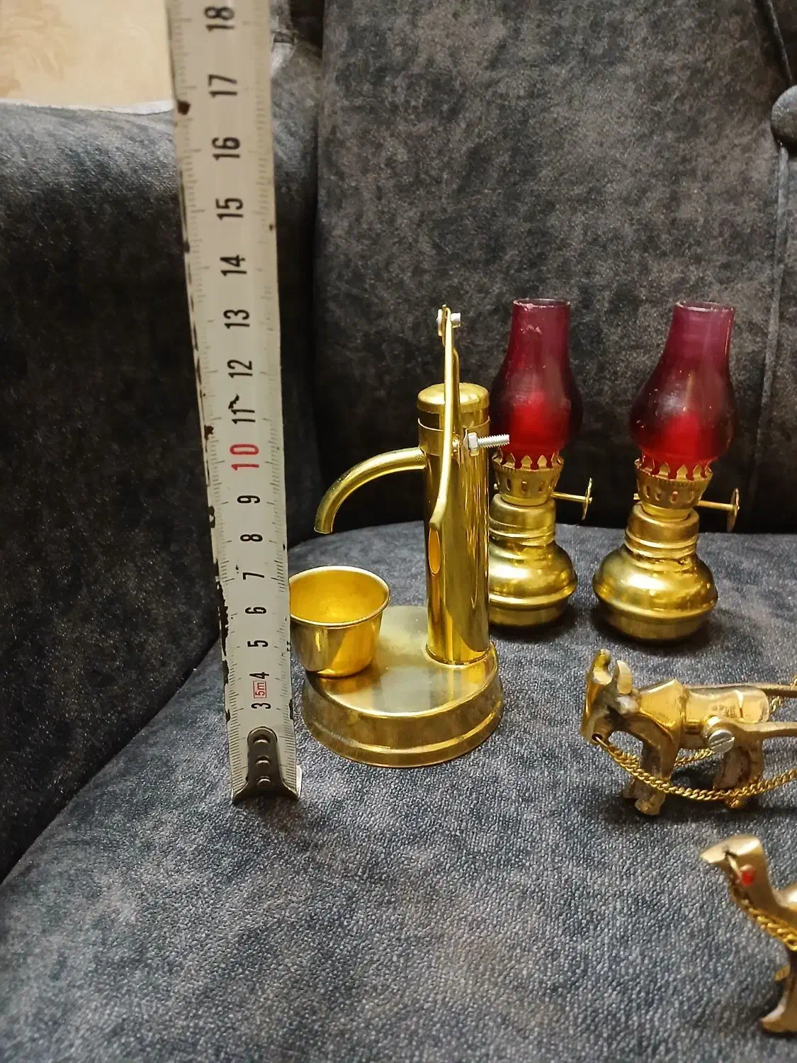 دله قلیان برنجی برنزکلکسیون ظروف آشپزخانه دکوری|مجسمه، تندیس، ماکت|تهران, افسریه جنوبی|دیوار