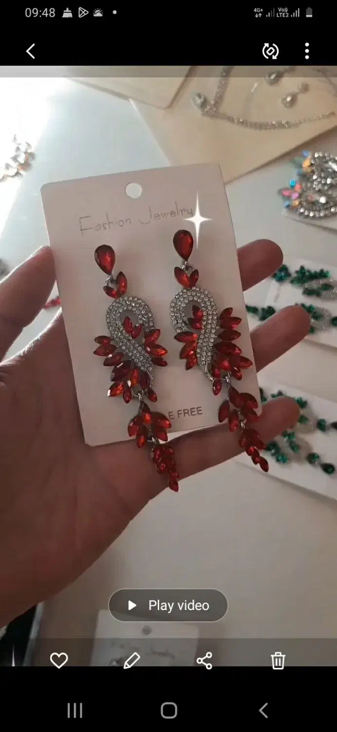 گوشواره سبز و قرمز|بدلیجات|تهران, تهرانپارس غربی|دیوار