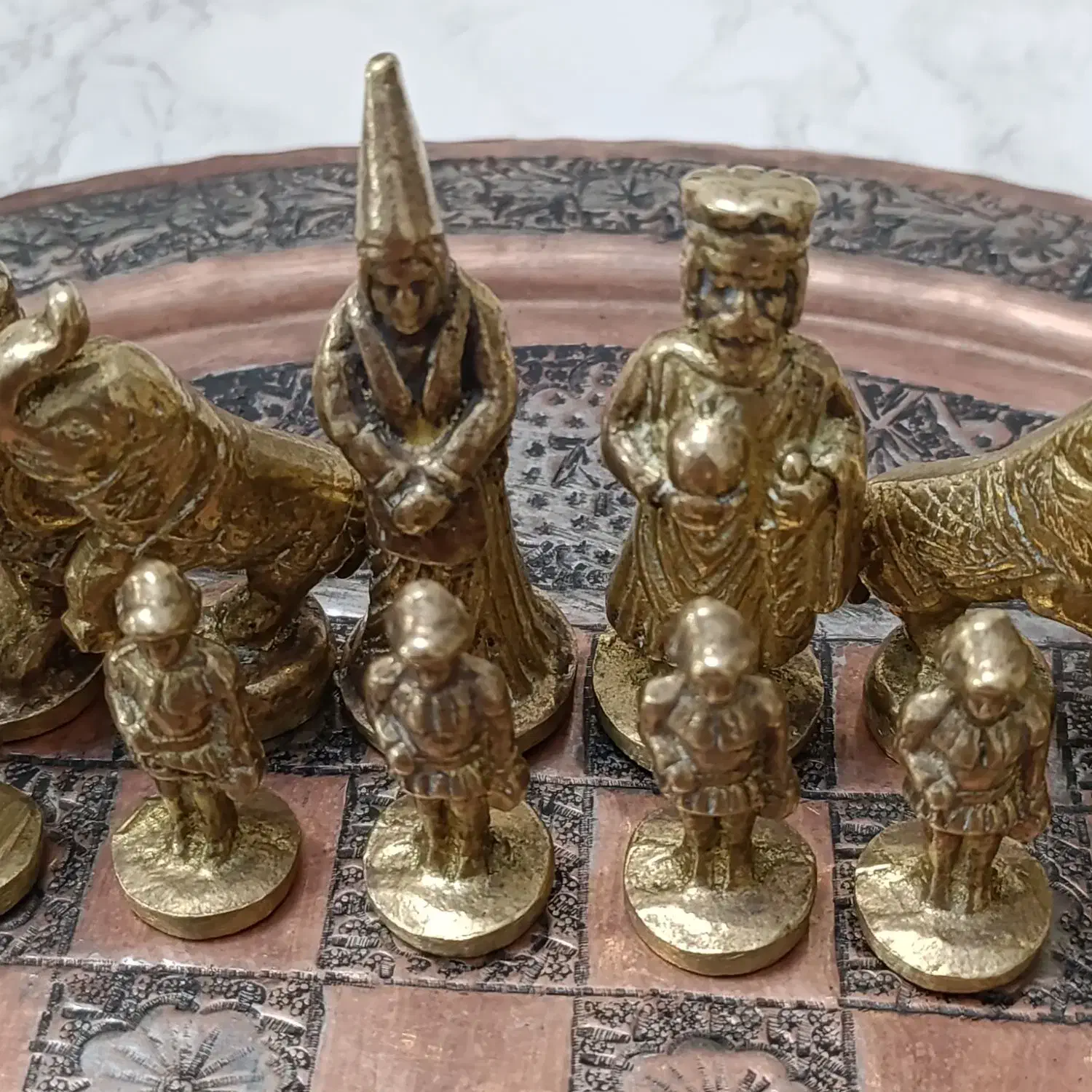 ست شطرنج مس و برنج کلکسیونی|کلکسیون اشیاء عتیقه|تهران, وردآورد|دیوار