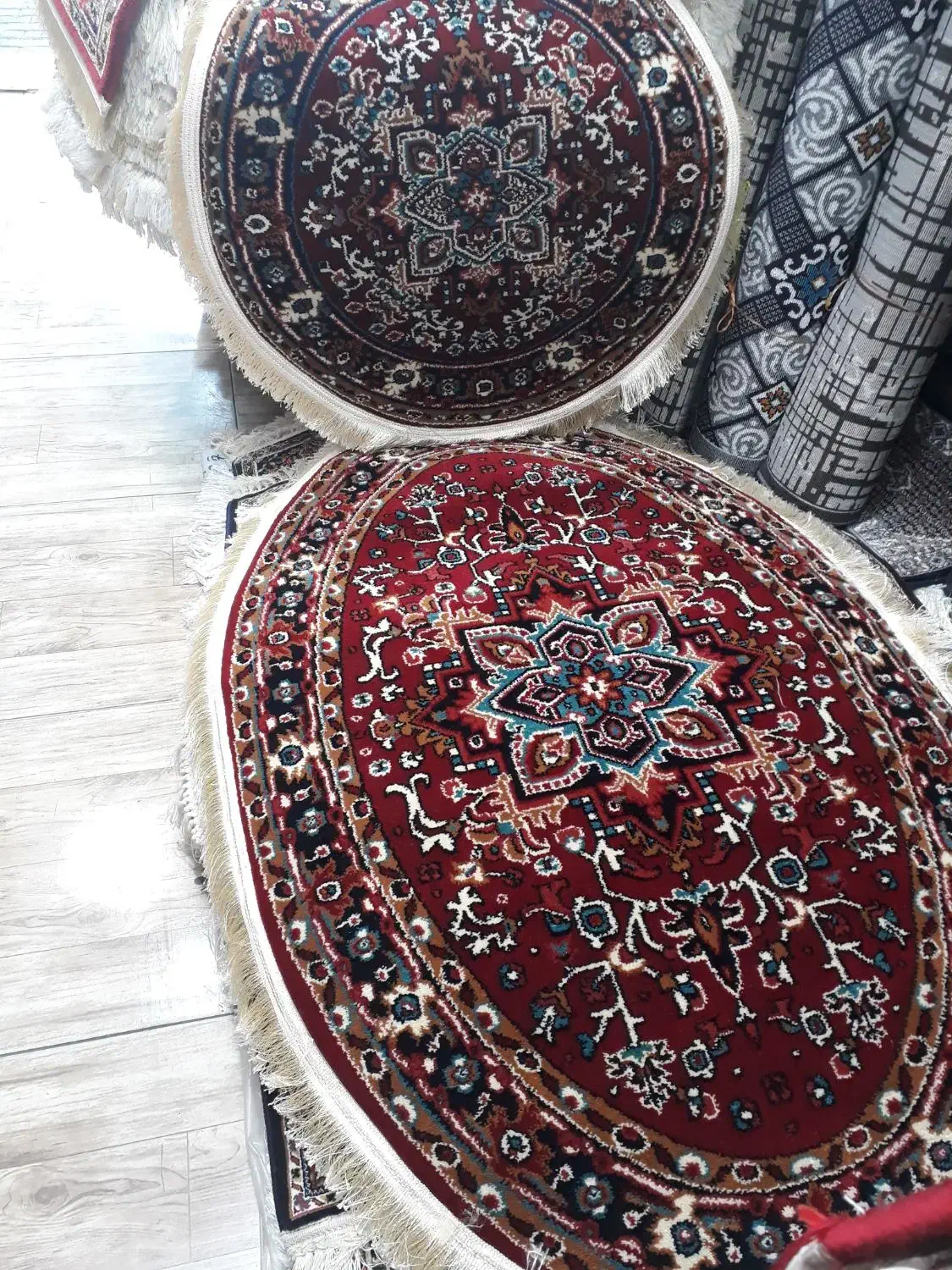 فرش،آشپزخانه بیضی سایز۱×۱/۵ضخیم هریس۵۰۰شانه|فرش|تبریز, |دیوار