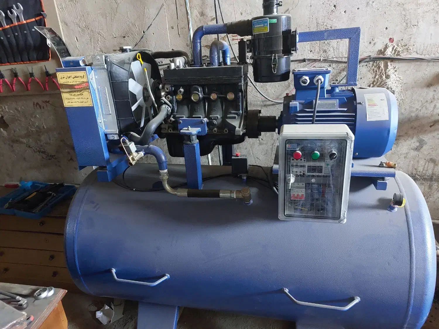 پمپ باد ۱۰۰۰تایی بسیار قوی موتور پراید|ماشینآلات صنعتی|اصفهان, سرشبادران|دیوار