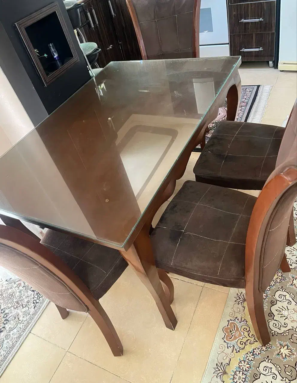 میزناهارخوری چوبی ۴ نفره|میز و صندلی غذاخوری|گرگان, |دیوار