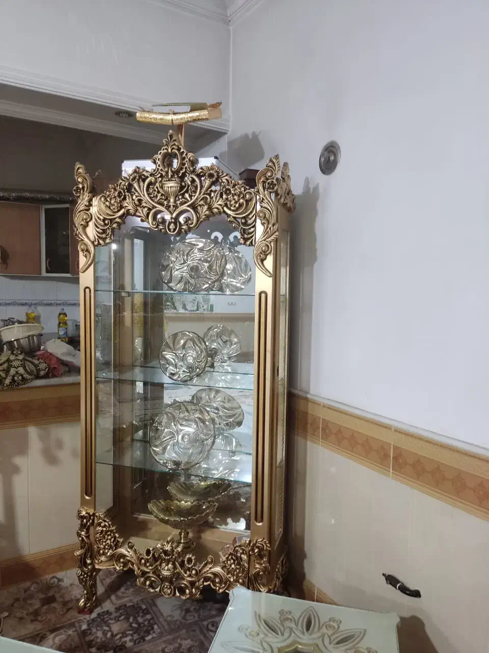 ویترین .چوب راش|بوفه، ویترین، کنسول|قم, نخودی|دیوار