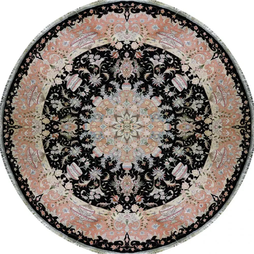 فرش دستباف دایره قطر ۲ متر تبریز ۵۰ رج در حد نو|فرش|تهران, حکمت|دیوار