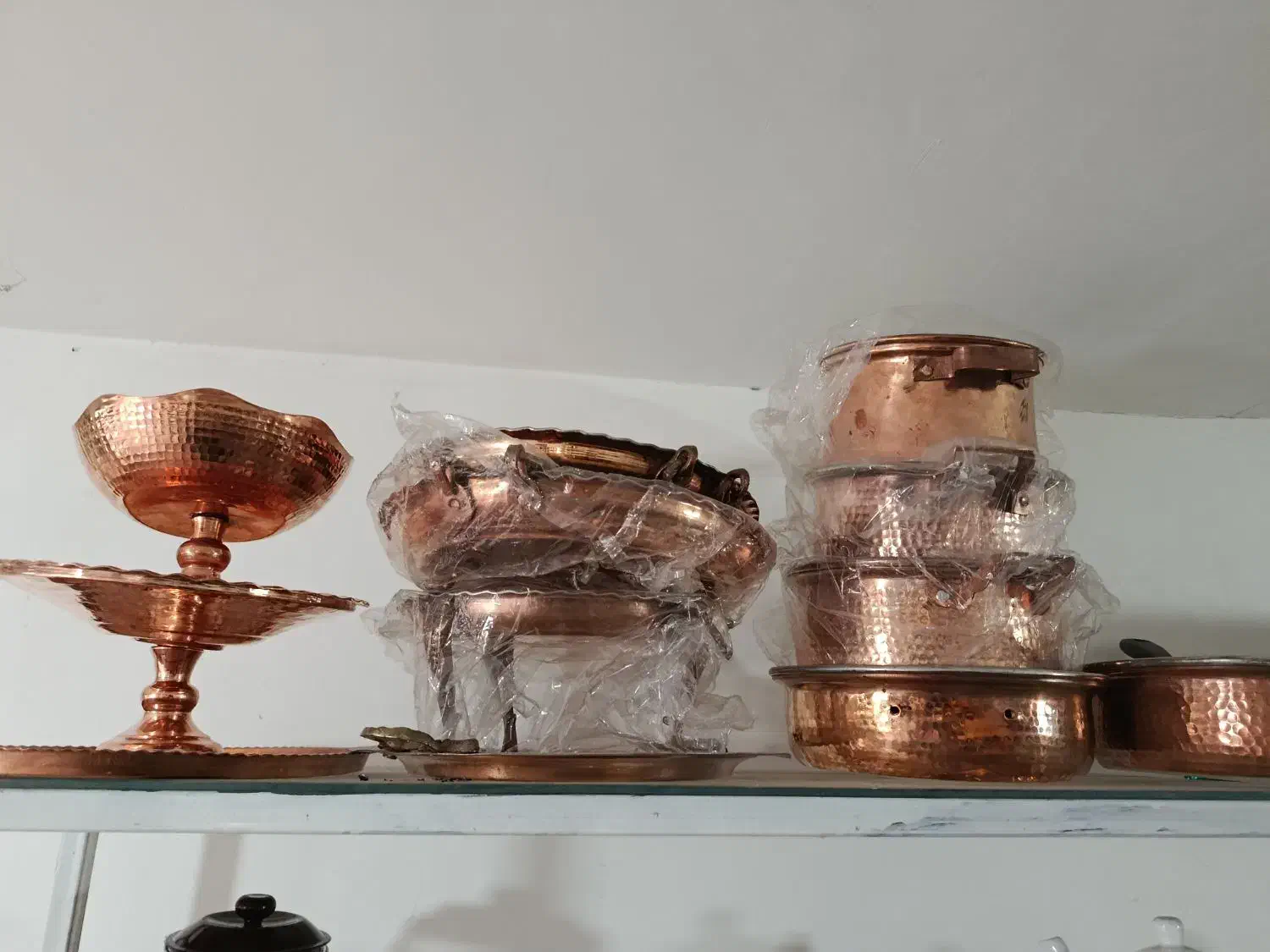 ظروف مسی نو و قدیمی|ظروف پختوپز|خرمدره, |دیوار